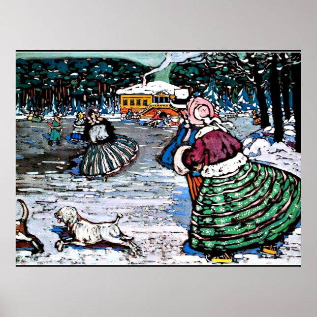 Poster Kandinsky - Hiver (Patineurs) (Devant)