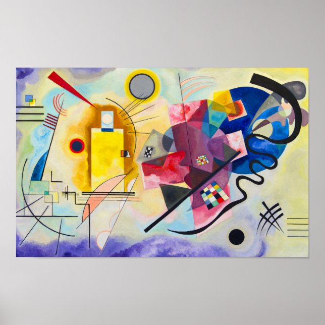 Poster Kandinsky jaune-rouge-bleu (Devant)