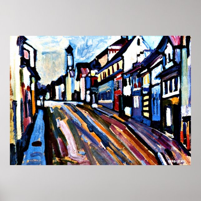 Poster Kandinsky - Murnau - Untermarkt (Devant)