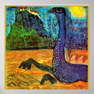 Poster Kandinsky - Nuit Lune, oeuvres d'art célèbres