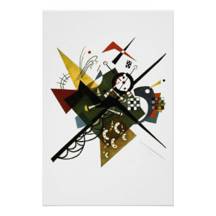 Poster Kandinsky On White II - Art Expressionniste Abstra