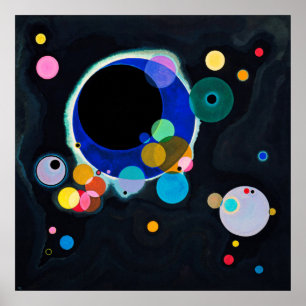 Poster Kandinsky Plusieurs cercles Abstrait