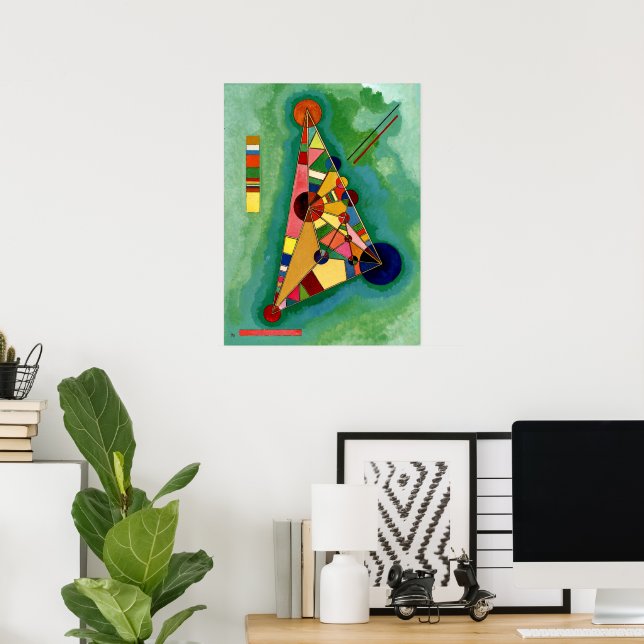Poster Kandinsky - Triangle multicolore (Bureau à domicile)