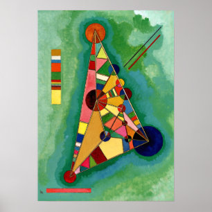 Poster Kandinsky - Triangle multicolore