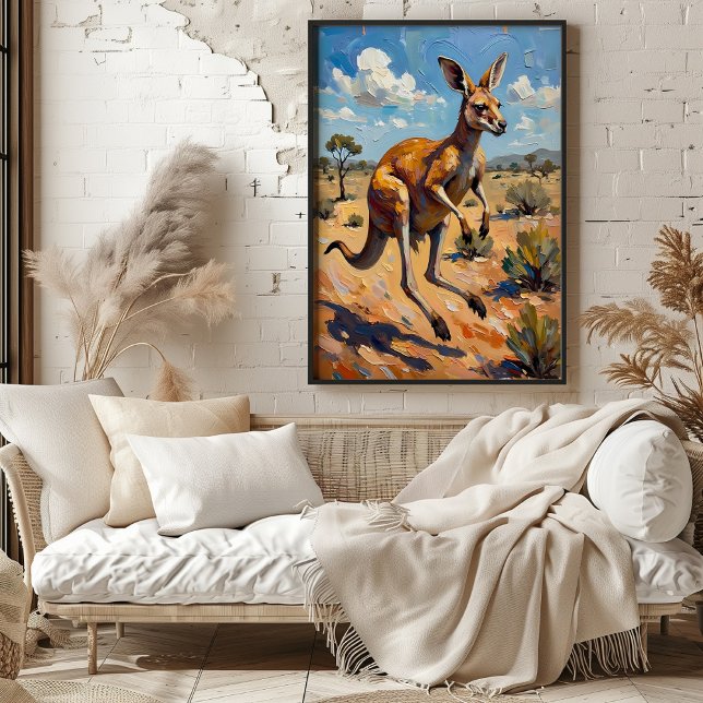 Poster Kangaroo en mouvement (Créateur téléchargé)