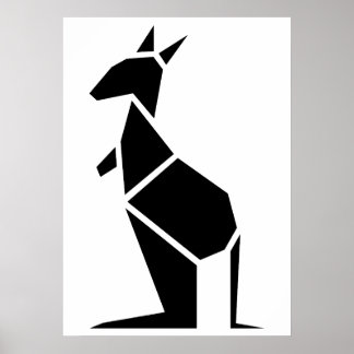 Poster Kangarosymbole de la mode