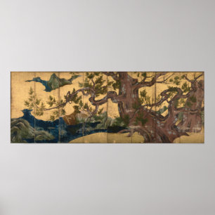 Poster Kano Eitoku Cypress Trees