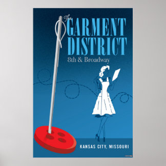 Poster Kansas City Points de repère : Garment District -