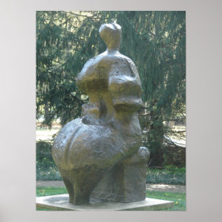 Poster Kansas City Sculpture dans le parc Une femme assis