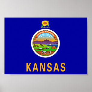 Poster Kansas Flag