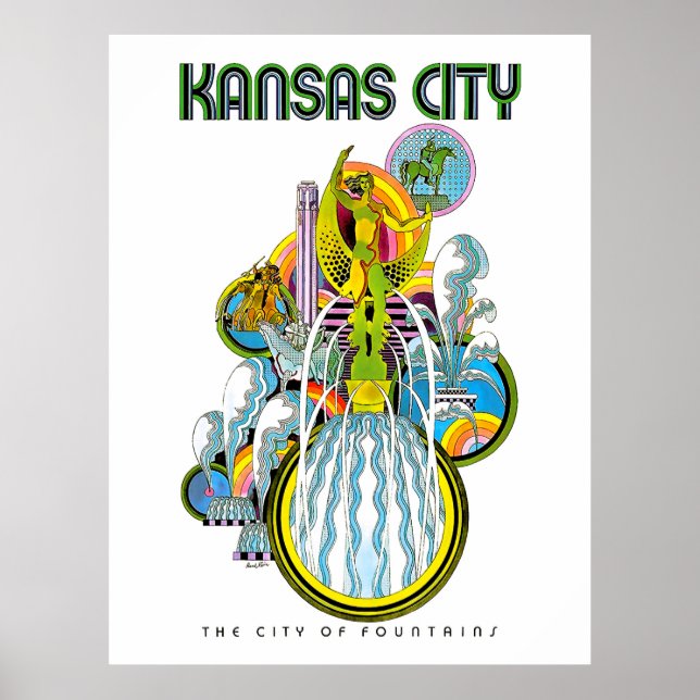 Poster Kansas, ville des fontaines, (Devant)