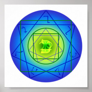 Poster Kaph Sigil - Argent, Expansion, Beauté