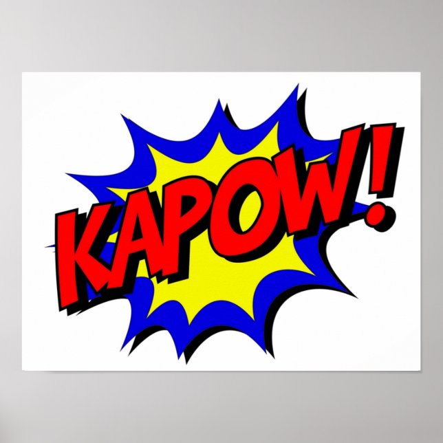 Poster KAPOW Comic Style de livre (Devant)