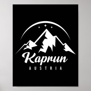 Poster Kaprun autriche station de ski ski snowboard