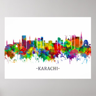 Poster Karachi Skyline Pakistan