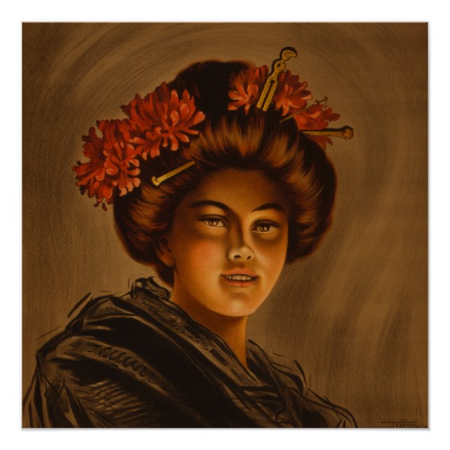 Poster Karama : Actrice japonaise Romance Geisha (Devant)