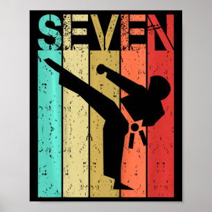 Poster Karaté 7 ans Anniversaire Garçon Fille 7 Anniversa