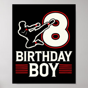Poster Karate 8 Birthday Boy