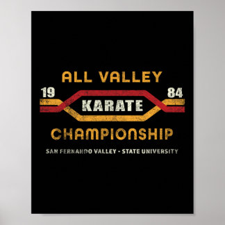 Poster Karate All Valley 1984 Hommes Femmes Enfant Drôle 