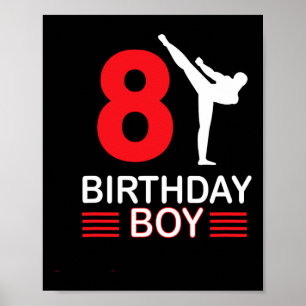 Poster Karate Anniversaire Tee Boy Cadeau Enfants Taekwon
