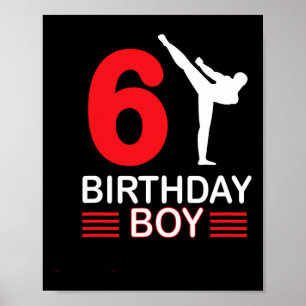 Poster Karate Anniversaire Tee Boy Cadeau Enfants Taekwon