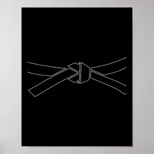Poster Karate Arts Martiaux Taekwondo Ceinture Noire Kick