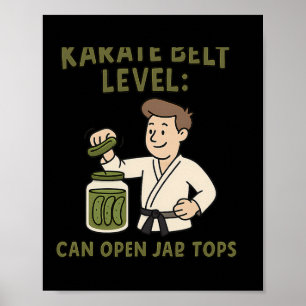 Poster Karate Belt Level peut ouvrir Jar Tops Martial Art