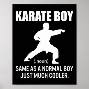 Poster Karate Boy Funny Définition Arts martiaux Cadeau
