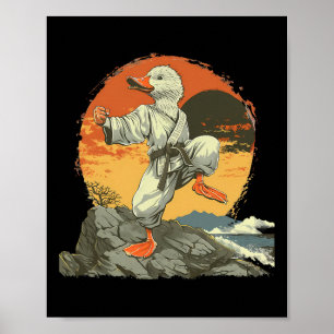 Poster Karate Canard Kickboxing Jiu-jitsu Sunset Mma Mart