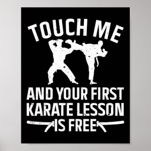 Poster Karate cool Art Pour Hommes Femmes Karate Black Be