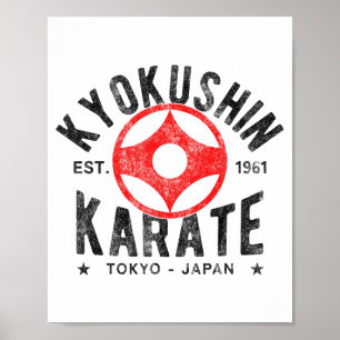 Poster Karate Do Kyokushin Arts Martiaux Japon Tokyo Vint