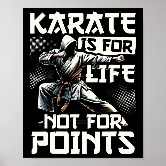 Poster Karaté Drôle Pour Hommes Judo - Karate Est La Vie  (Devant)