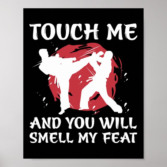 Poster Karate Fighter Boy Youth Men Japanese Martial Arts (Devant)