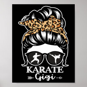 Poster Karate Gigi Chignon Décoiffé Drôle de Combattant d