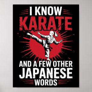 Poster Karate Je Connais Karate Et Quelques Autres Mots J