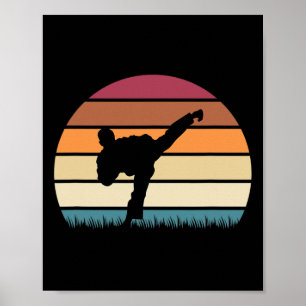 Poster Karate Jujitsu Martial Arts Retro Boys Hommes