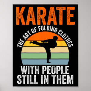 Poster Karate l'art de plier les vêtements avec les gens
