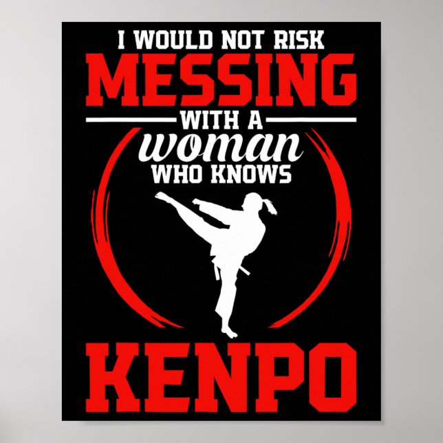 Poster Karate Martial Arts Pas Risque Kenpo School Fighte (Devant)