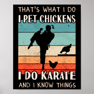 Poster Karate Outfit - Chicken Breeder Design Femmes Kara