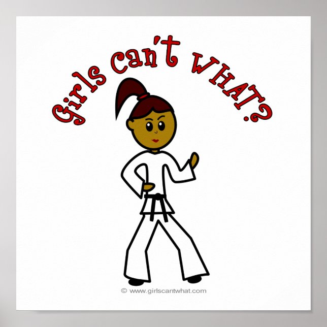 Poster Karate pour femmes sombres (Devant)