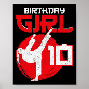 Poster Karate Taekwondo 10 ans Anniversaire Martial Art