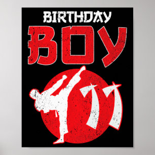 Poster Karate Taekwondo 11 ans Anniversaire Martial Art
