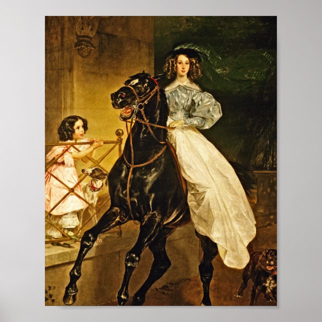 Poster Karl Bryullov - Un cavalier (Devant)