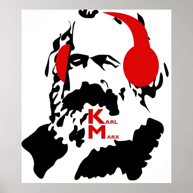 POSTER KARL MARX AVEC TÉLÉPHONES (Devant)
