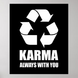 Poster Karma Toujours Avec Toi Bouddha Bouddha Bouddhiste
