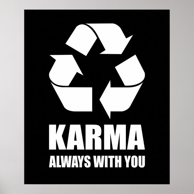 Poster Karma Toujours Avec Toi Bouddha Bouddha Bouddhiste (Devant)