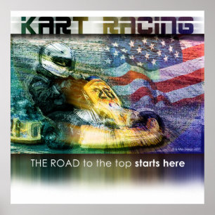 Poster Karting américain