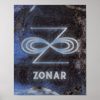Poster Karuna Reiki Zonar Star Marbre bleu