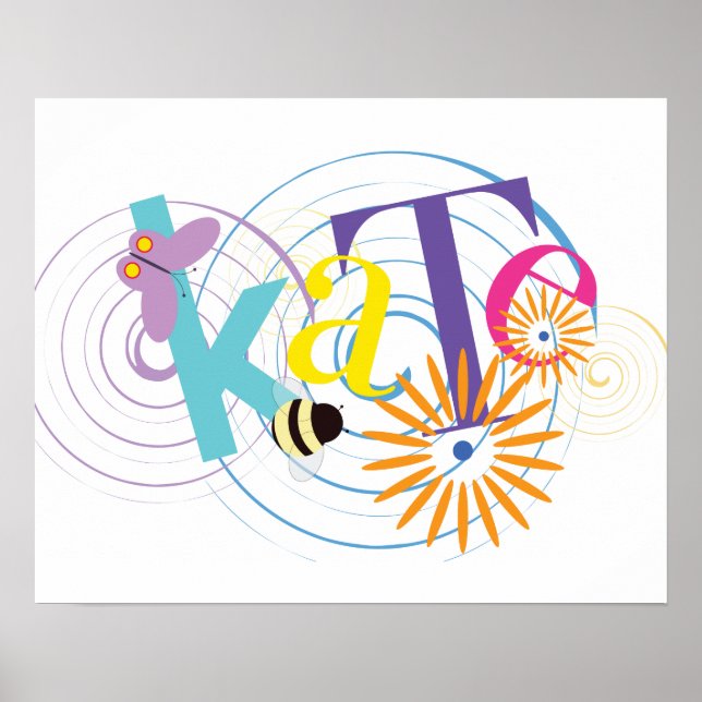 Poster Kate, Arrière - plan blanc (Devant)