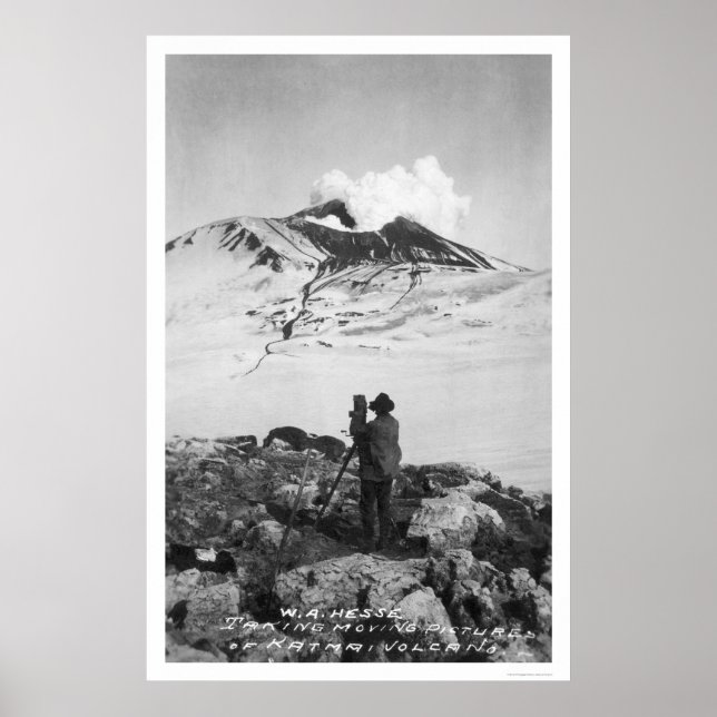 Poster Katmai Volcano Alaska 1913 (Devant)